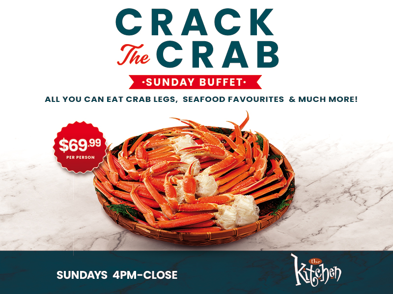 River Cree's The Kitchen Sunday Crack The Crab Buffet