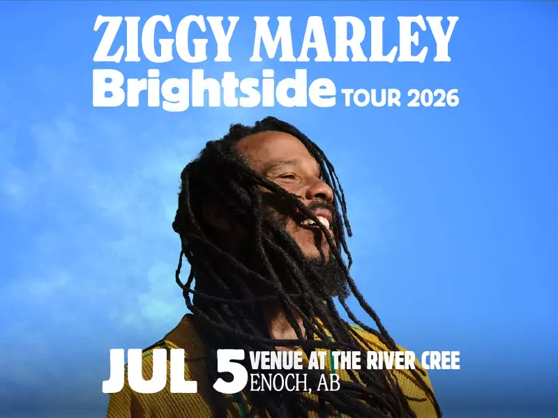 Ziggy Marley will be performing at The Venue at River Cree on July 5, 2026, as part of his Brightside Tour 2026.