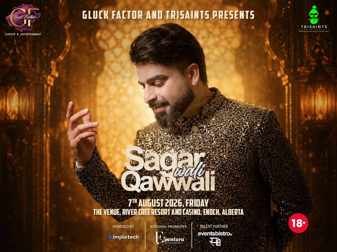 Sagar Wali Qawwali event artwork from River Cree Resort & Casino